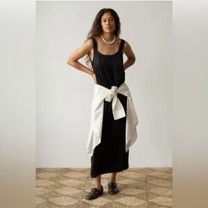 DONNI. Simple Silky Dress Black Size XS NWT